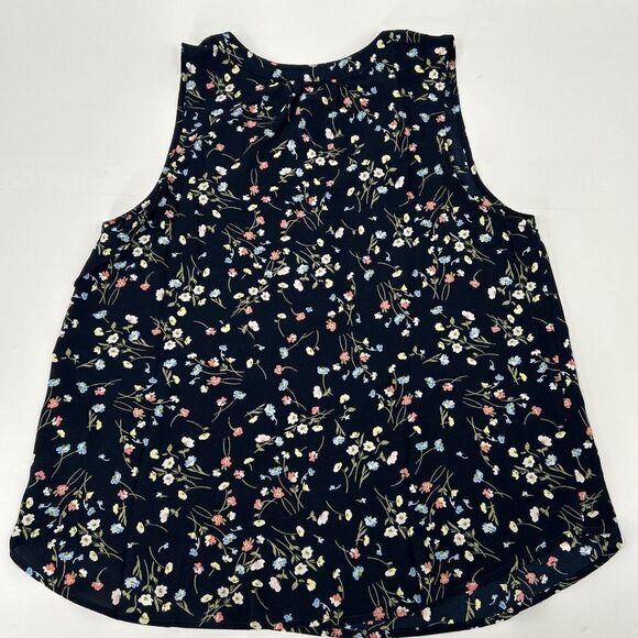 NWT Stitch Fix 41 Hawthorn Womens Floral Print  Sleeveless Top Blouse Navy Med - Picture 6 of 6